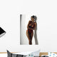 Girl in a red bathing suit Wall Decal