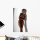 Girl in a red bathing suit Wall Decal