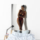 Girl in a red bathing suit Wall Decal