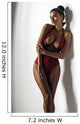 Girl in a red bathing suit Wall Decal