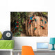 macaws in clay lick in the peruvian Amazon jungle at Madre de Di Wall Decal