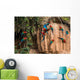 macaws in clay lick in the peruvian Amazon jungle at Madre de Di Wall Decal