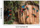 macaws in clay lick in the peruvian Amazon jungle at Madre de Di Wall Decal