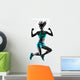 woman fitness jumping  exercises silhouette Wall Decal