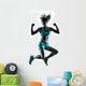 woman fitness jumping  exercises silhouette Wall Decal