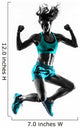 woman fitness jumping  exercises silhouette Wall Decal