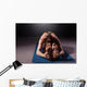 Mature woman practicing yoga on the floor Wall Decal