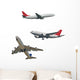 Isolated Passenger Jets Isolated Wall Decal