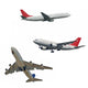 Isolated Passenger Jets Isolated Wall Decal