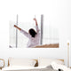 Young asian woman stretching in the morning Wall Decal