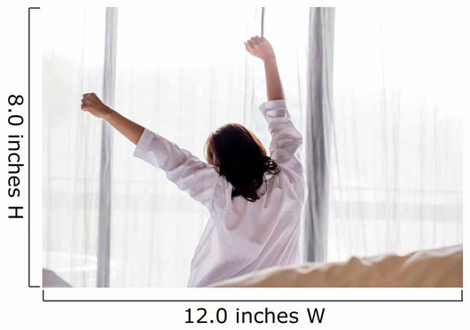 Young asian woman stretching in the morning Wall Decal