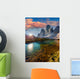 Colorful summer sunrise on the lake Rienza Wall Decal