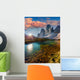 Colorful summer sunrise on the lake Rienza Wall Decal