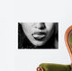 Sexy Woman Smoking Closeup Black And White Wall Decal