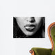 Sexy woman smoking closeup black and white Wall Decal