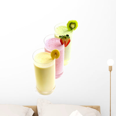 Fruit Smoothies Wall Decal shown on a wall
