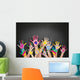 viele bunte h&auml;nde Wall Decal