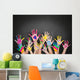 viele bunte h&auml;nde Wall Decal