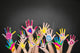 viele bunte h&auml;nde Wall Decal