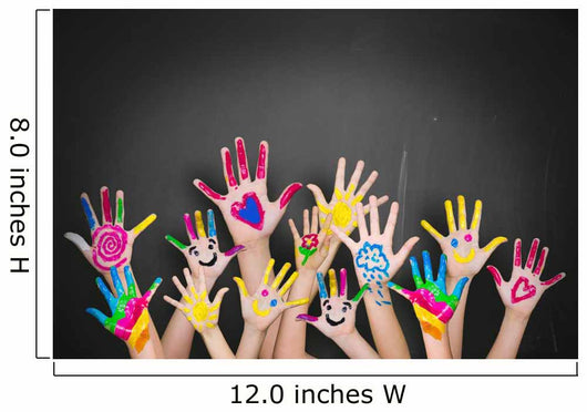viele bunte h&auml;nde Wall Decal