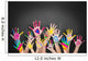 viele bunte h&auml;nde Wall Decal