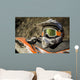 Dirty motorcycle motocross helmet with goggles Wall Decal
