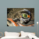 Dirty motorcycle motocross helmet with goggles Wall Decal