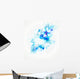 Light abstract blue poster with flower Wall Decal