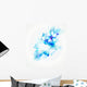 Light abstract blue poster with flower Wall Decal