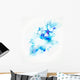 Light abstract blue poster with flower Wall Decal