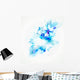 Light abstract blue poster with flower Wall Decal