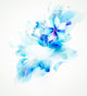 Light abstract blue poster with flower Wall Decal