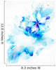 Light abstract blue poster with flower Wall Decal