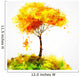 autumn tree. Dreaming girl on swing Wall Decal