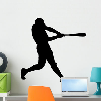 Baseball Wall Decal shown on a wall