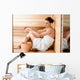 Woman in sauna Wall Decal