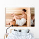 Woman in sauna Wall Decal