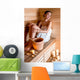 Woman in sauna Wall Decal