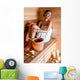 Woman in sauna Wall Decal