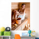 Woman in sauna Wall Decal
