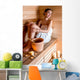 Woman in sauna Wall Decal