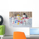 Snowman Family Winter Wall Decal