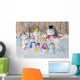 Snowman Family Winter Wall Decal