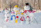 Snowman Family Winter Wall Decal