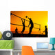 beach volleyball silhouette Wall Decal