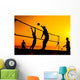 beach volleyball silhouette Wall Decal