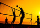 beach volleyball silhouette Wall Decal