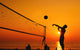 beach volleyball silhouette Wall Decal