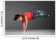 little break dancer showing his skills on grey background. Wall Decal