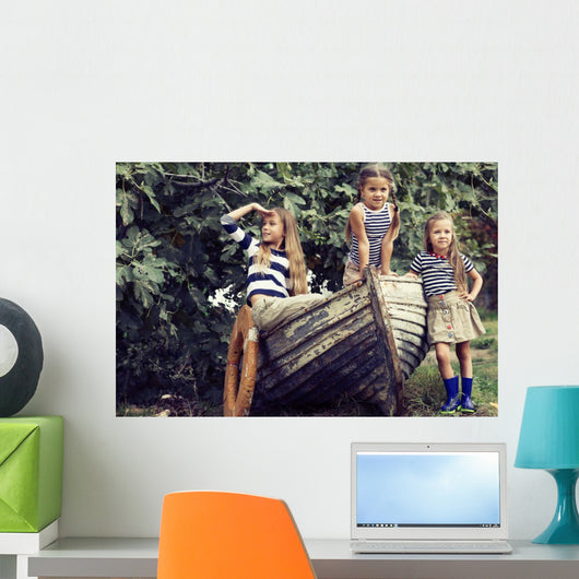 Kids playing Wall Decal
